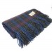100% Wool Blanket/Throw/Rug - Charcoal Blue & Red Check